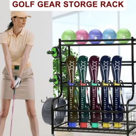 Movable golf equipment storage rack basketball dumbbell roller sports gym storage rack sports equipment wheeled storage rack