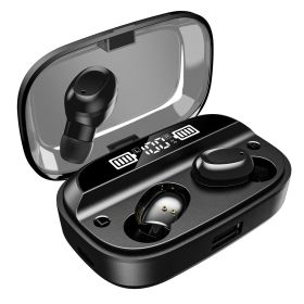 Bluetooth Headset Wireless Headset IPX7 Waterproof Headset Digital Battery Level Indicator Headset, Portable Charging Case