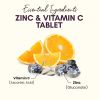 Zinc with VIT C 500 Mg Immune System Support 120 Tablets Blend of Anti