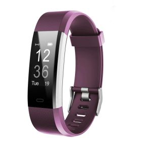 ID115PLUS HR bracelet-purple fitness tracker; with blood pressure heart rate sleep health monitor; f