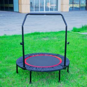 40 Inch Mini Exercise Trampoline for Adults or Kids - Indoor Fitness Rebounder Trampoline with Safety Pad | Max. Load 300LBS (black: black)