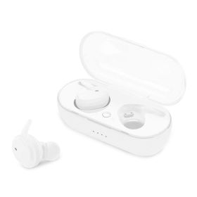 Waterproof Bluetooth 5.0 TWS True Wireless Stereo Mini Earbuds Headphone Headset (Color: White)