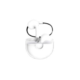 Clear Top Bluetooth Earphone With Charger (Color: White)