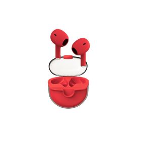 Clear Top Bluetooth Earphone With Charger (Color: Red)